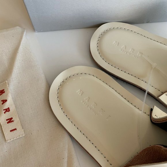 Marni leather slides Sz40 NIB - Picture 5 of 7